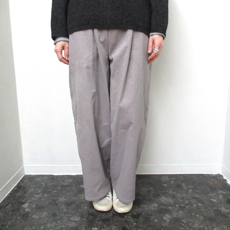 LIYPCA コーデュロイワイドパンツ /GY14 【日本製】